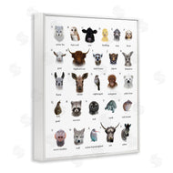 Leah Straatsma | Alphabet Chart of Wild Animals over White