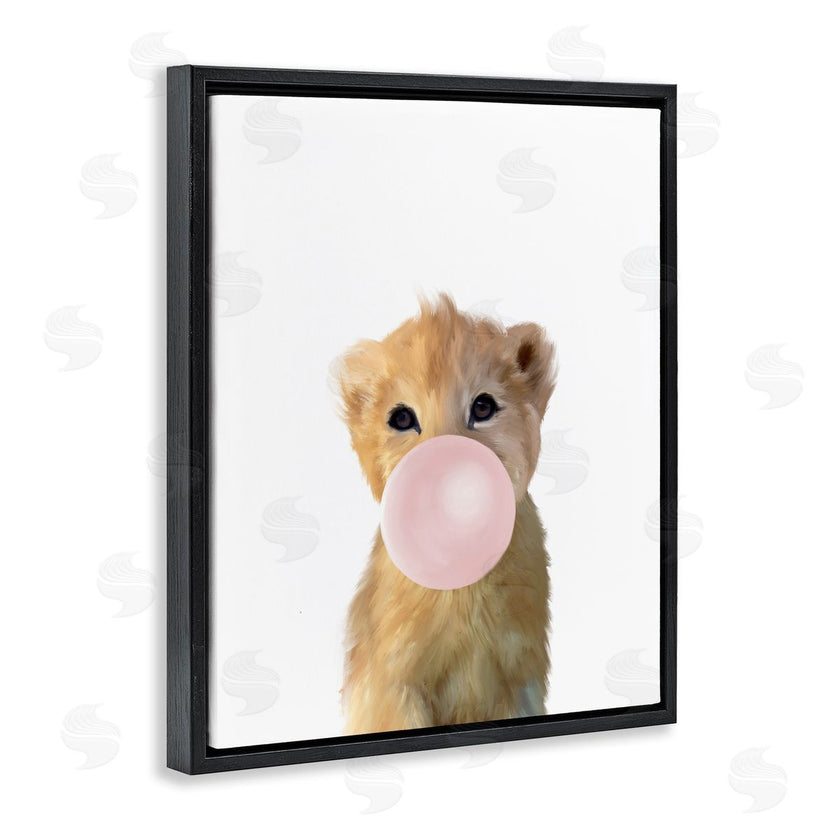 Leah Straatsma | Baby Lion with Pink Bubble Gum Jungle Animal