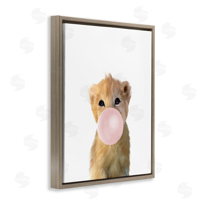 Leah Straatsma | Baby Lion with Pink Bubble Gum Jungle Animal