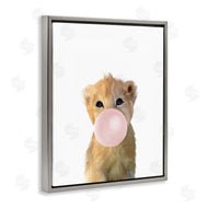 Leah Straatsma | Baby Lion with Pink Bubble Gum Jungle Animal