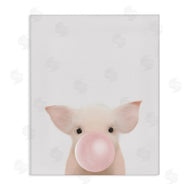 Leah Straatsma | Baby Farm Piglet with Pink Bubble Gum