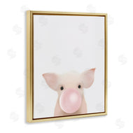 Leah Straatsma | Baby Farm Piglet with Pink Bubble Gum
