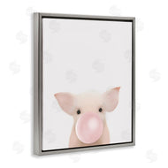 Leah Straatsma | Baby Farm Piglet with Pink Bubble Gum
