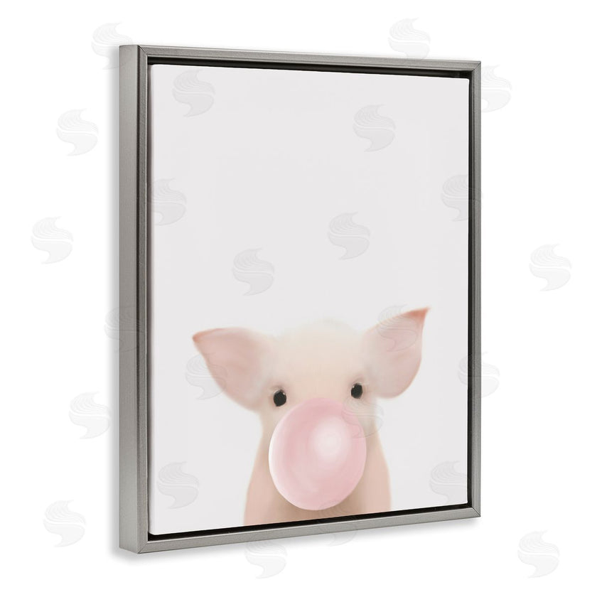 Leah Straatsma | Baby Farm Piglet with Pink Bubble Gum