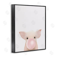 Leah Straatsma | Baby Farm Piglet with Pink Bubble Gum