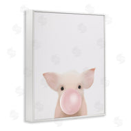 Leah Straatsma | Baby Farm Piglet with Pink Bubble Gum