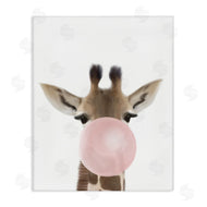 Leah Straatsma | Baby Giraffe with Pink Bubble Gum Safari Animal