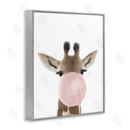 Leah Straatsma | Baby Giraffe with Pink Bubble Gum Safari Animal