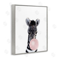 Leah Straatsma | Baby Zebra with Pink Bubble Gum Safari Animal