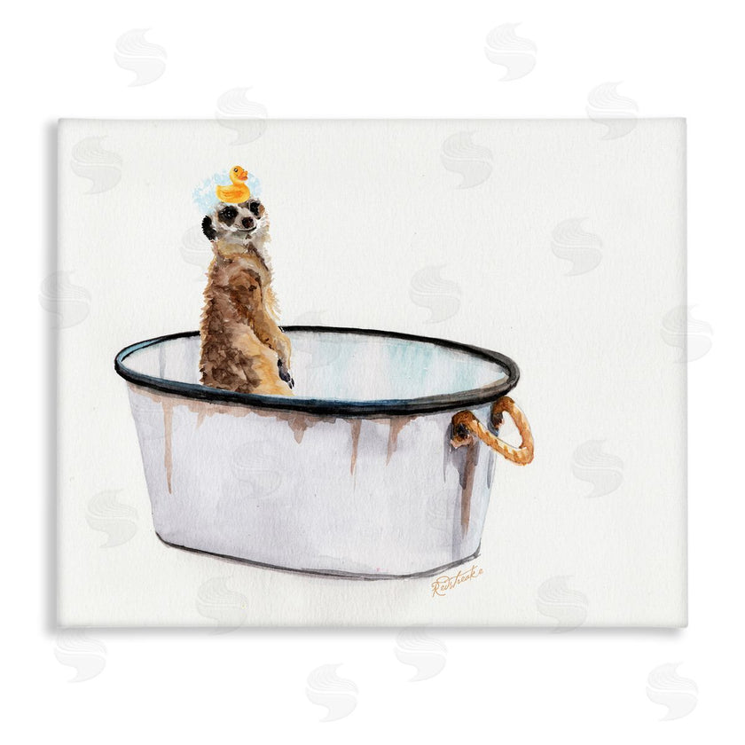 Jennifer Redstreake | Meerkat Bubble Bath Vintage White Tin Tub