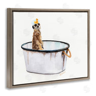 Jennifer Redstreake | Meerkat Bubble Bath Vintage White Tin Tub