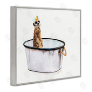 Jennifer Redstreake | Meerkat Bubble Bath Vintage White Tin Tub