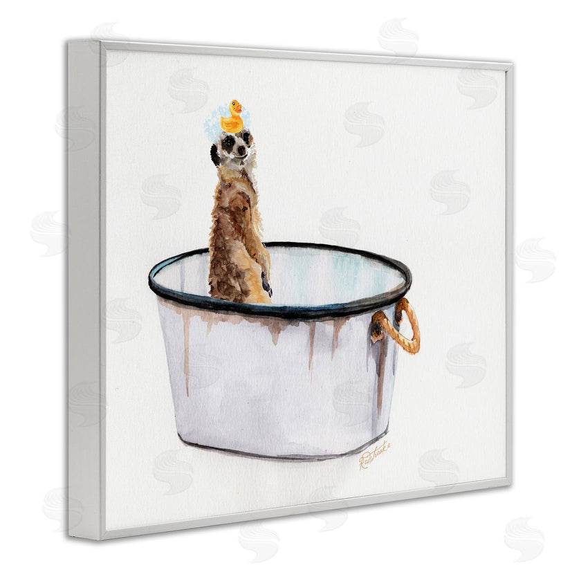 Jennifer Redstreake | Meerkat Bubble Bath Vintage White Tin Tub