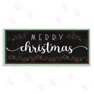 AE Design | Merry Christmas Phrase over Black Festive Holly
