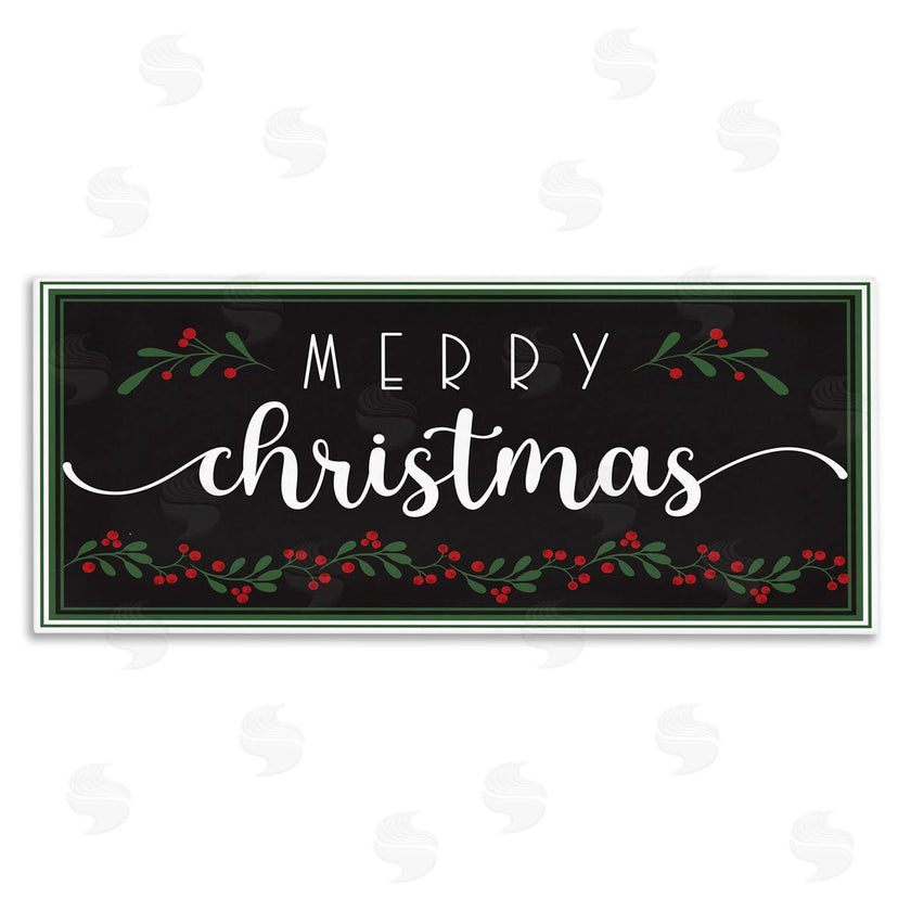 AE Design | Merry Christmas Phrase over Black Festive Holly