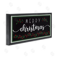 AE Design | Merry Christmas Phrase over Black Festive Holly