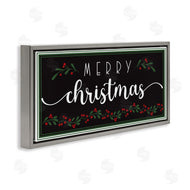 AE Design | Merry Christmas Phrase over Black Festive Holly