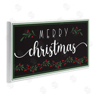 AE Design | Merry Christmas Phrase over Black Festive Holly