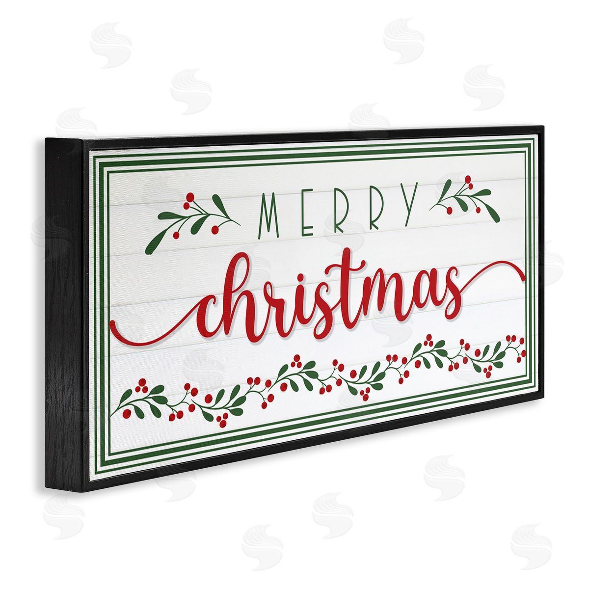 Festive Christmas Phrase Black Frame Print Wall Art, Home Decor by AE Design