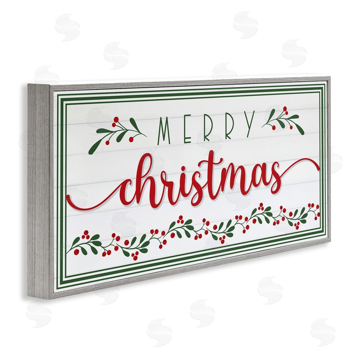 Festive Christmas Phrase Grey Frame Print Wall Art, Home Decor by AE Design