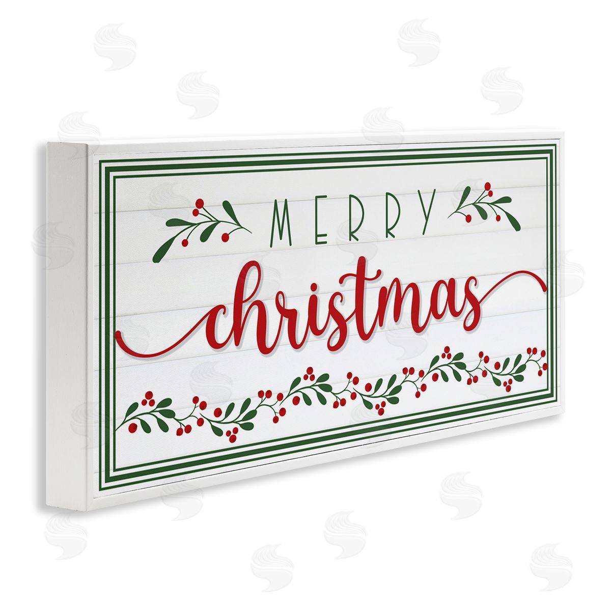 Festive Christmas Phrase White Frame Print Wall Art, Home Decor by AE Design