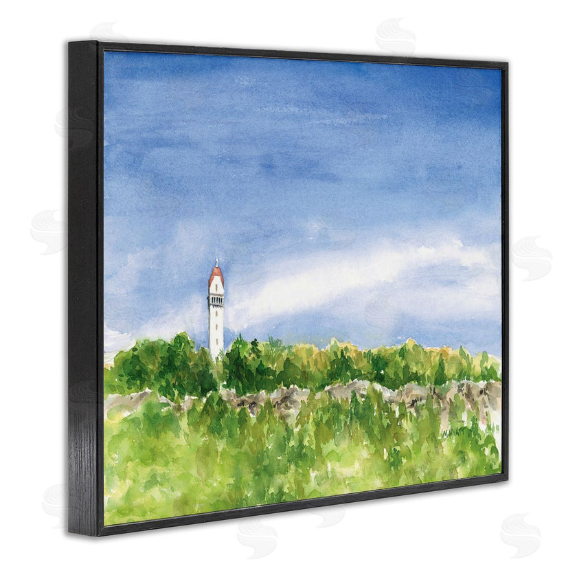 Melissa Hyatt | Heublein Tower Forest Overlook Soft Watercolor Landscape