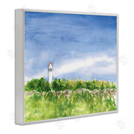 Melissa Hyatt | Heublein Tower Forest Overlook Soft Watercolor Landscape