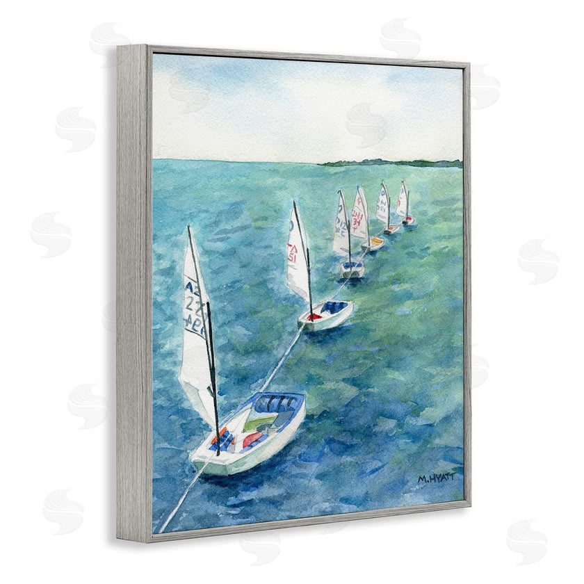 Melissa Hyatt | Sail Boats Floating in a Row Coastal Landscape