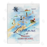 Melissa Hyatt | Nautical Map of Eastern Long Island Lighthouses