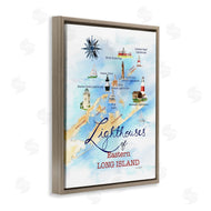 Melissa Hyatt | Nautical Map of Eastern Long Island Lighthouses