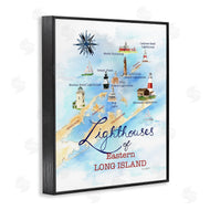 Melissa Hyatt | Nautical Map of Eastern Long Island Lighthouses