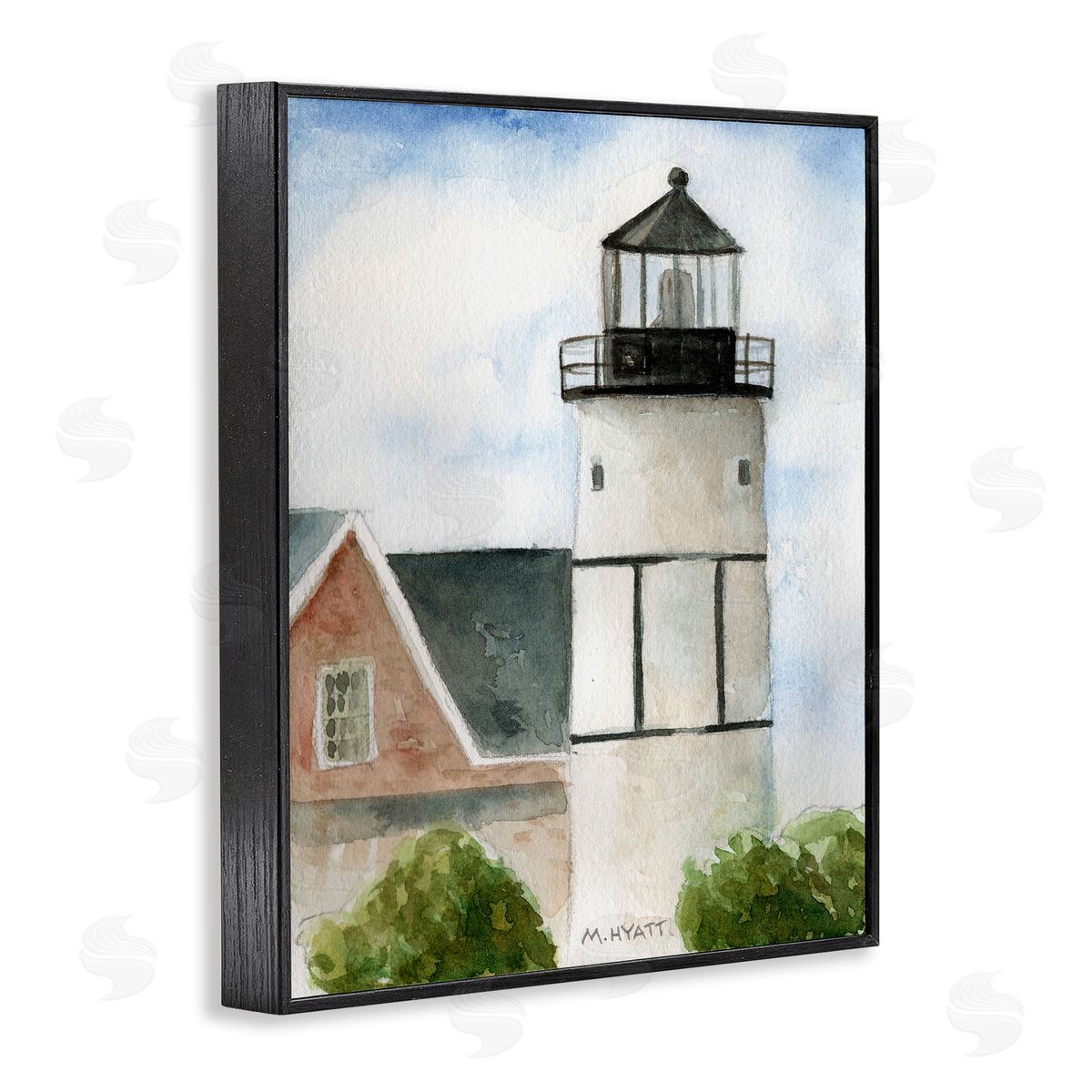Melissa Hyatt Sandy Neck Lighthouse Coastal Beach Architecture Black Framed Giclee Wall Art