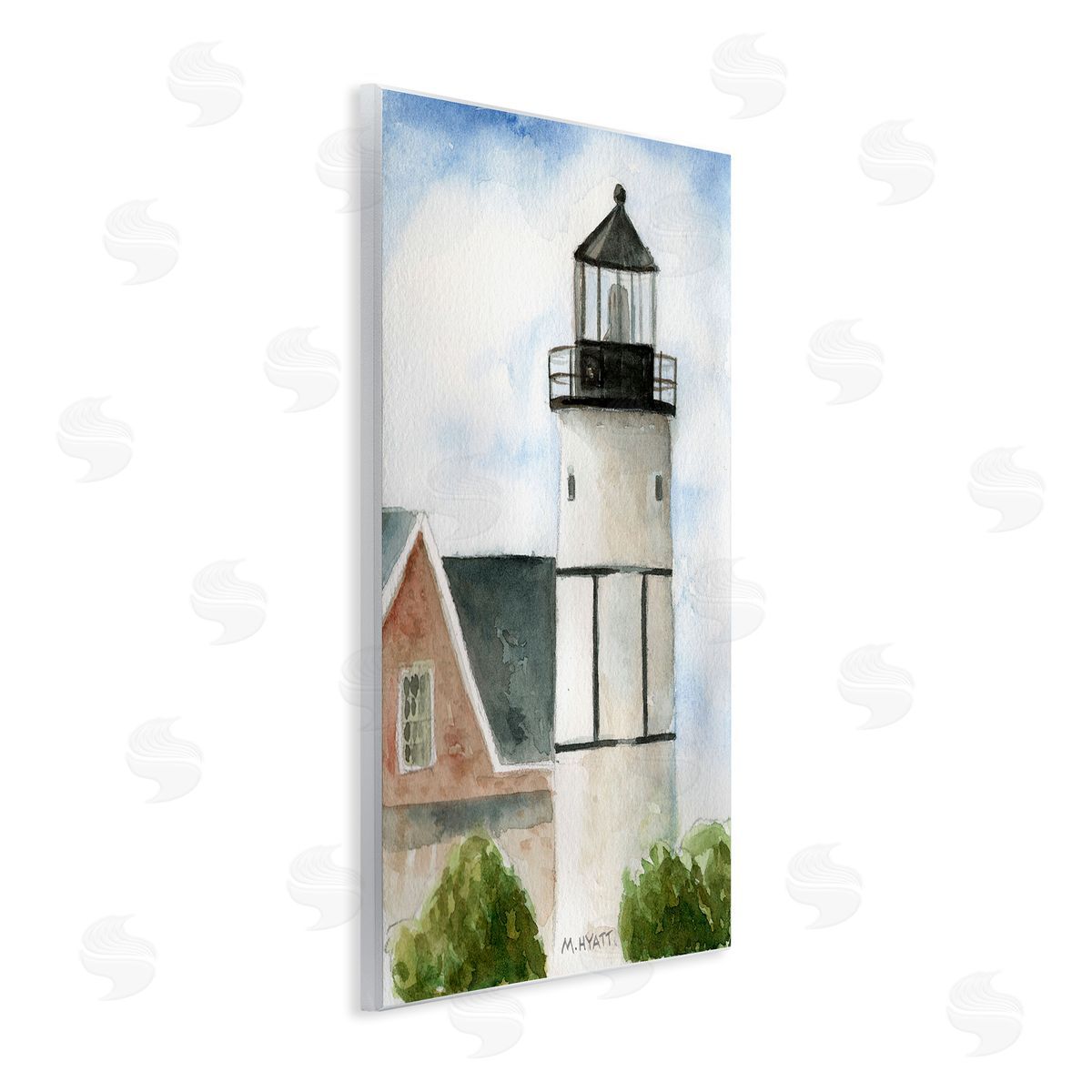 Melissa Hyatt Sandy Neck Lighthouse Coastal Beach Architecture Wall Plaque Art