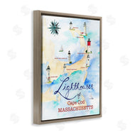 Melissa Hyatt | Coastal Map of Cape Cod Massachusetts Lighthouses