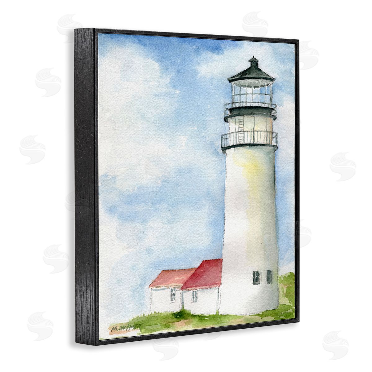 Melissa Hyatt Highland Lighthouse Nautical Coast Architecture Black Framed Giclee Wall Art