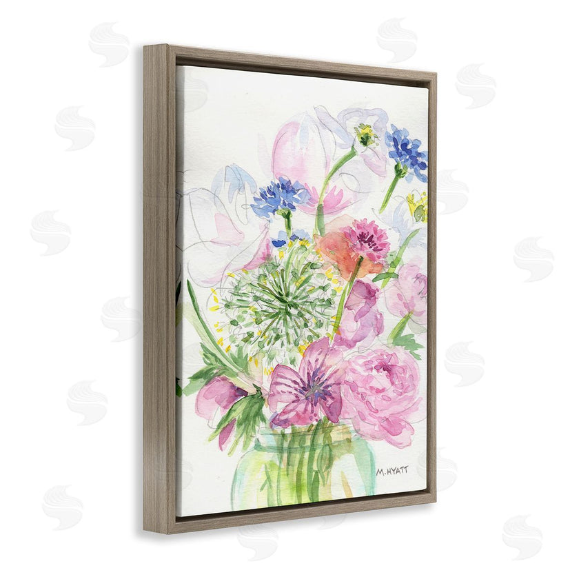 Melissa Hyatt | Assorted Spring Floral Bouquet in Canning Jar