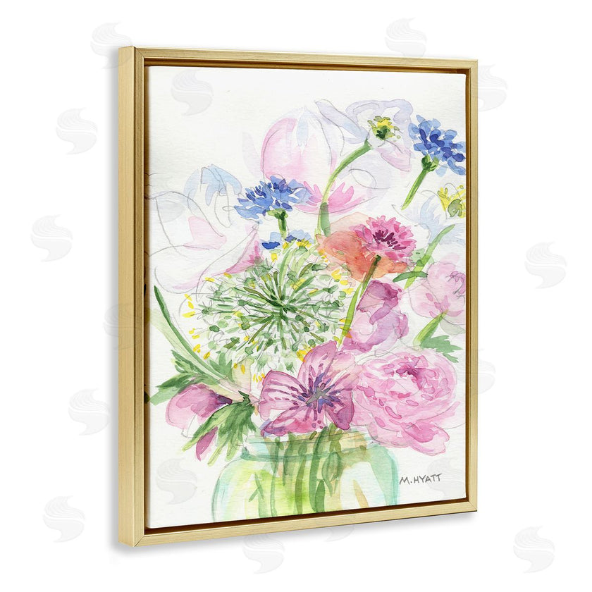 Melissa Hyatt | Assorted Spring Floral Bouquet in Canning Jar