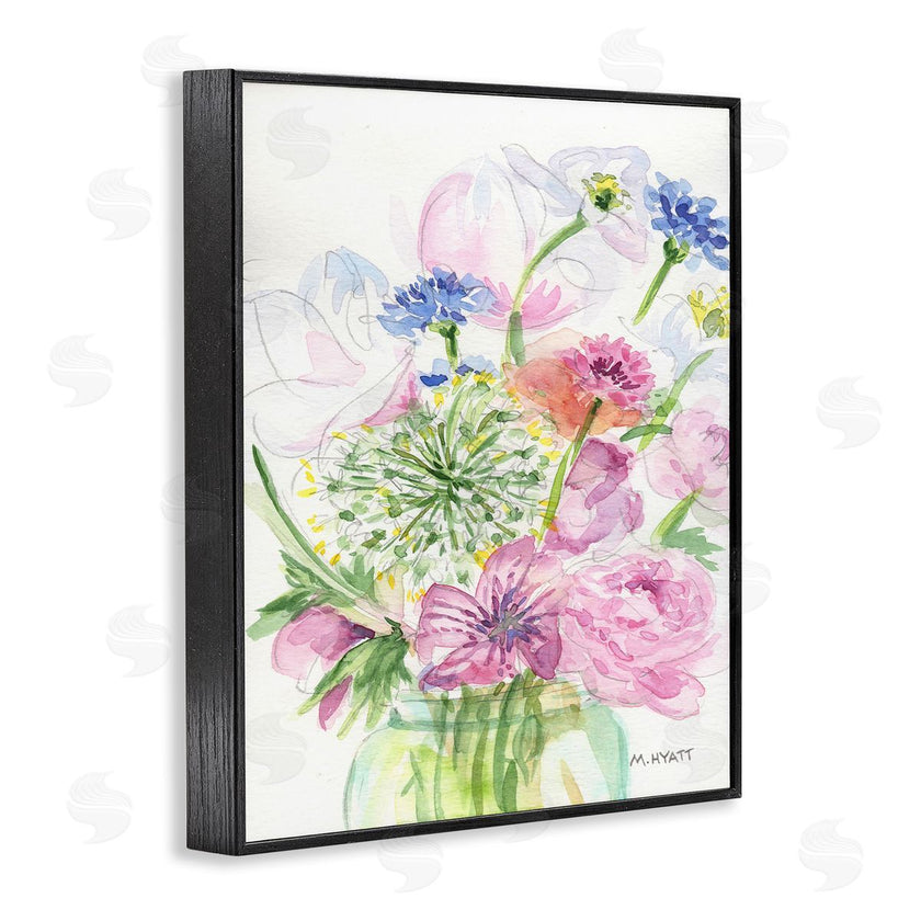 Melissa Hyatt | Assorted Spring Floral Bouquet in Canning Jar