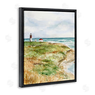 Melissa Hyatt | Point Judith Cliffside Lighthouse Coastal Landscape
