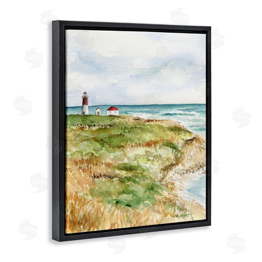Melissa Hyatt | Point Judith Cliffside Lighthouse Coastal Landscape