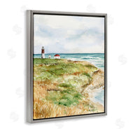 Melissa Hyatt | Point Judith Cliffside Lighthouse Coastal Landscape