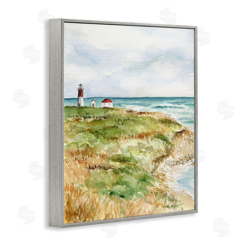 Melissa Hyatt | Point Judith Cliffside Lighthouse Coastal Landscape