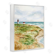 Melissa Hyatt | Point Judith Cliffside Lighthouse Coastal Landscape