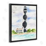 Melissa Hyatt | Black Diamond Lighthouse With Beach Coast Landscape