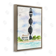 Melissa Hyatt | Black Diamond Lighthouse With Beach Coast Landscape
