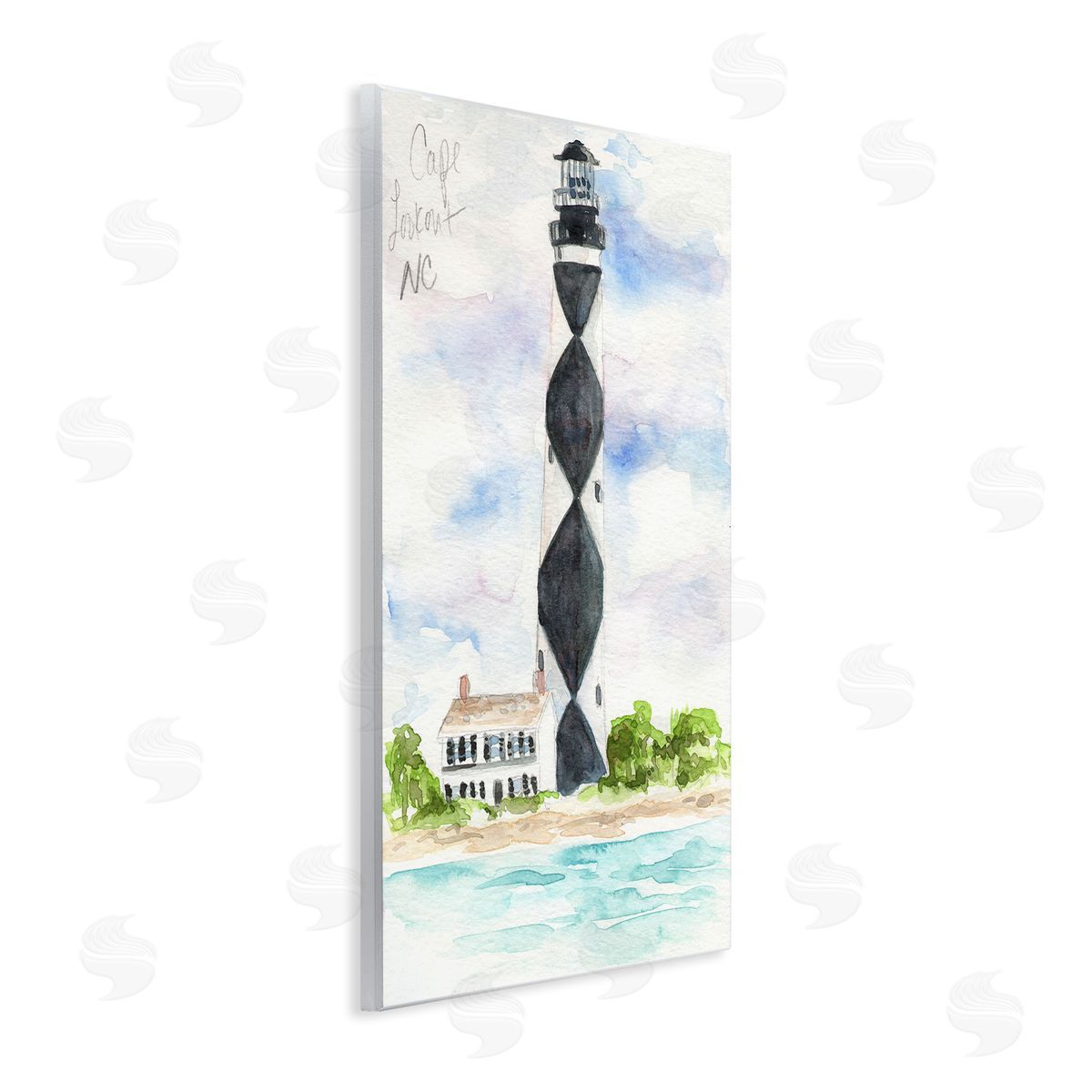 Melissa Hyatt Black Diamond Lighthouse With Beach Coast Landscape Wall Plaque Art