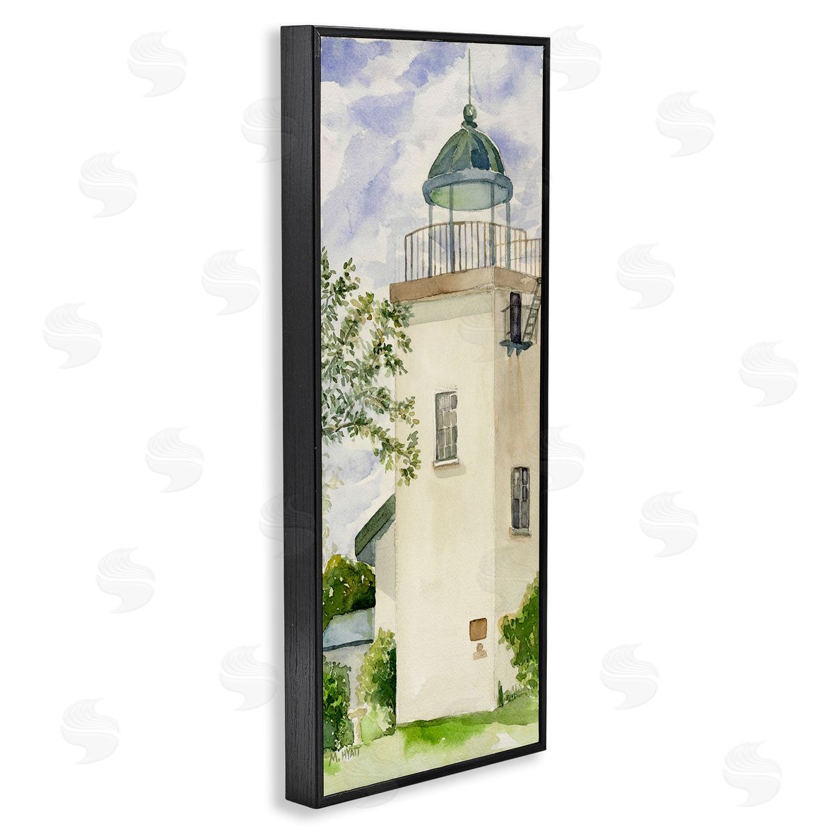 Melissa Hyatt Horton Point Lighthouse Coastal Architecture Landscape Black Framed Giclee Wall Art