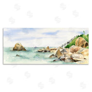 Melissa Hyatt | Rocky Point Coastal Seascape Soft Watercolor