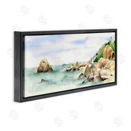 Melissa Hyatt | Rocky Point Coastal Seascape Soft Watercolor