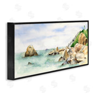 Melissa Hyatt | Rocky Point Coastal Seascape Soft Watercolor